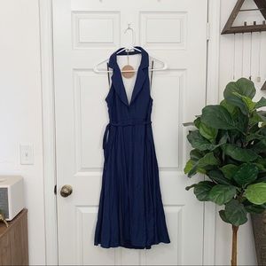 🌿 NWT Navy Halter Dress